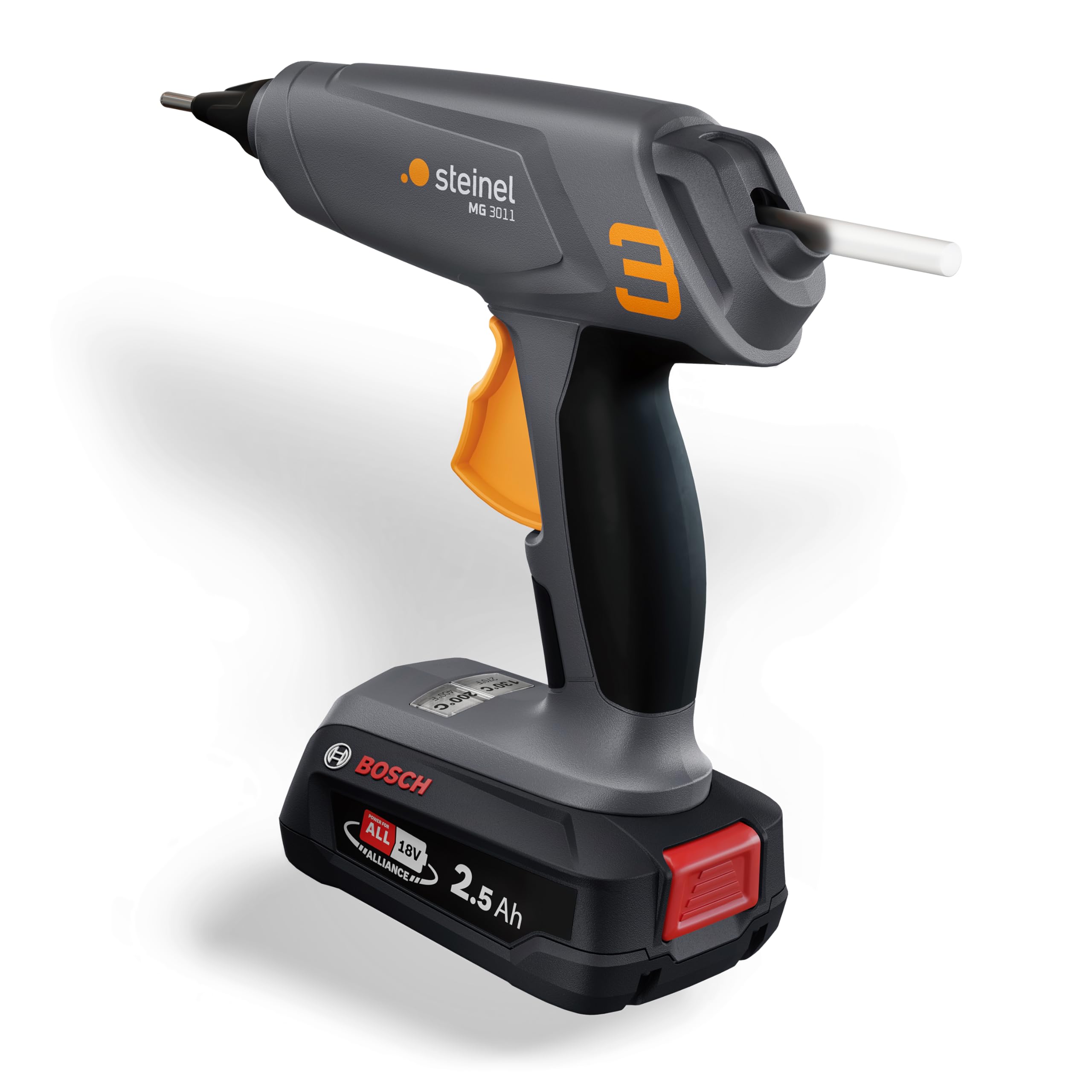 Steinel Batterie PFA 18 V LiHD 2.5 Ah, compatible avec les appareils POWER FOR ALL 18 V, pistolet à colle MG 3011