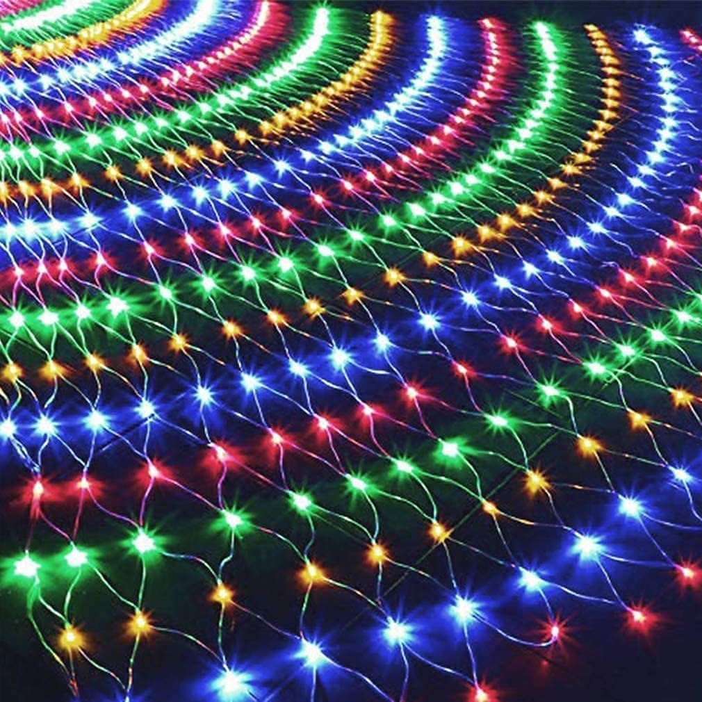 SHANJIA Solar Net String Lights, 6mx4m 700LED Mesh Fairy String Lights, Backyard Patio Net Light for Window Wall Sweetheart Table Background Camping Beach (Multicolor)