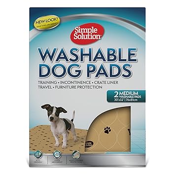 Simple Solution Large Washable Training and Travel Dog Pads - Pack of 2