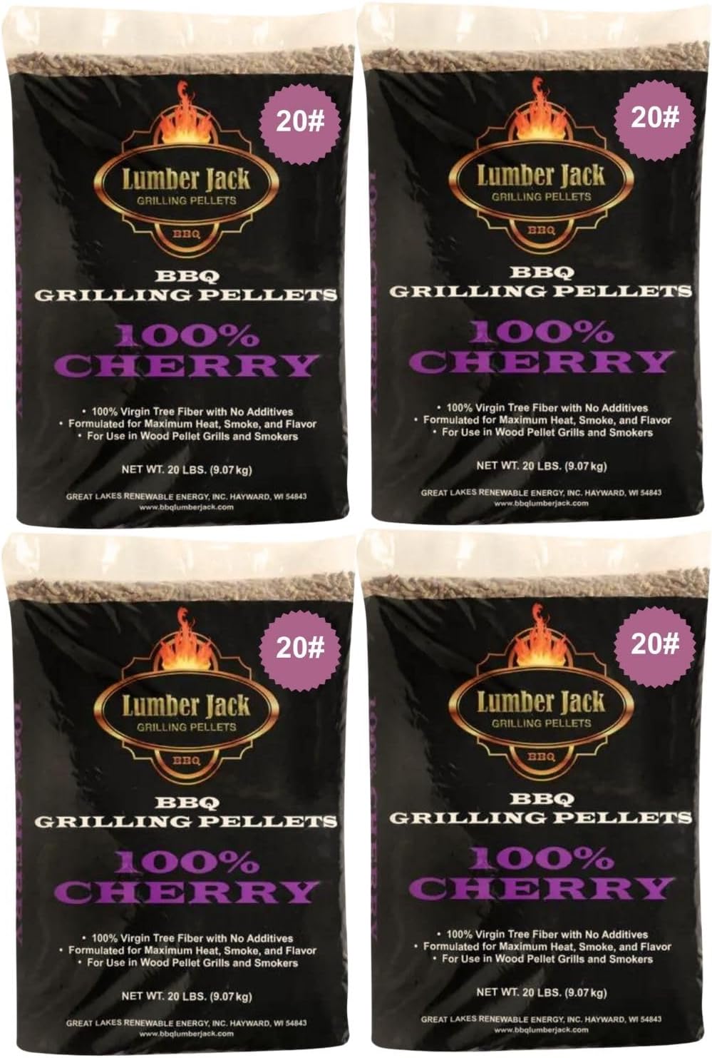 Lumber Jack 100-Percent Cherry Wood BBQ Grilling Pellets (40)