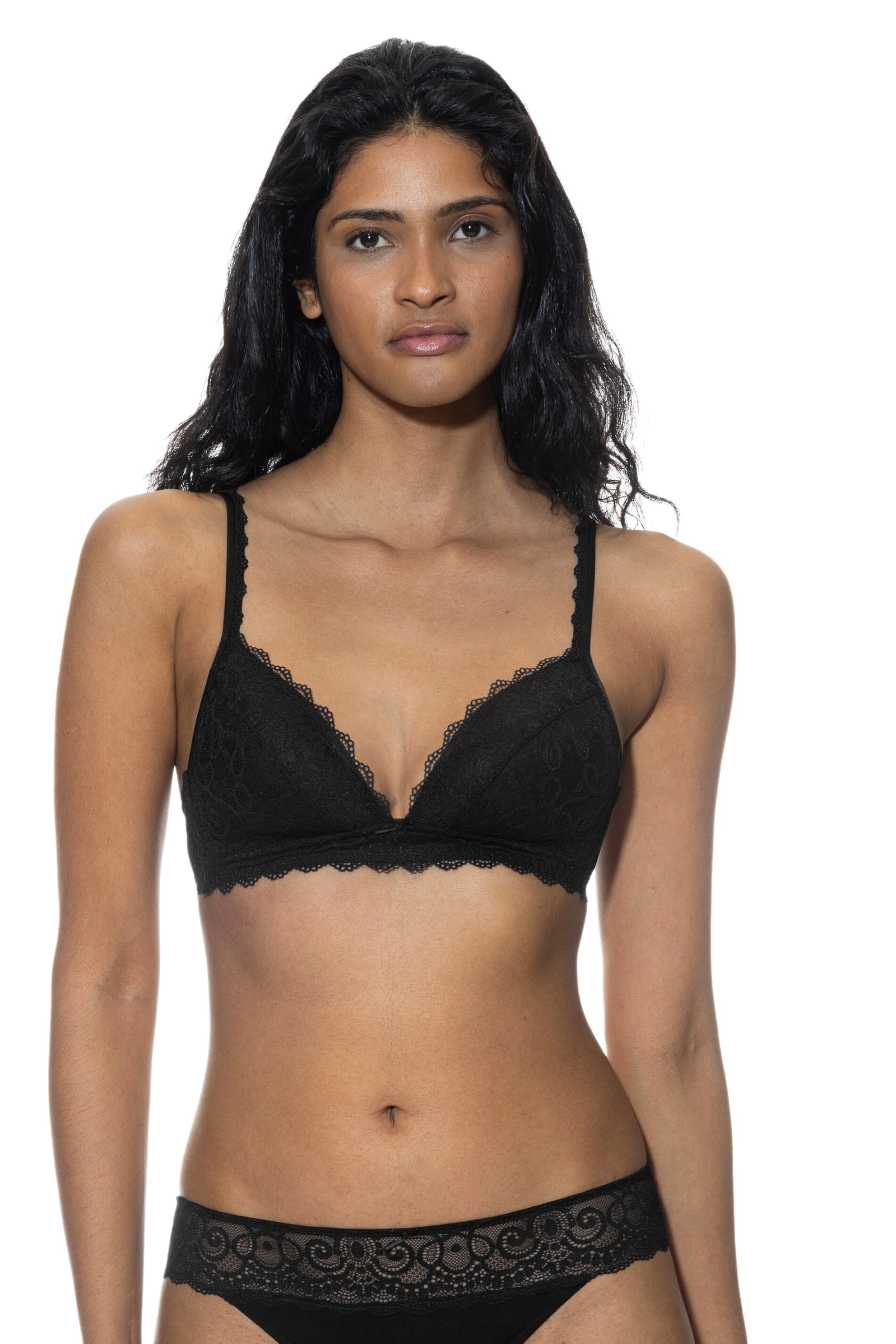 Mey Damen Spacer-BH - BH ohne Bügel mit Spitze - Feine Dessous mit viel Spitze - Serie Amorous - 74802