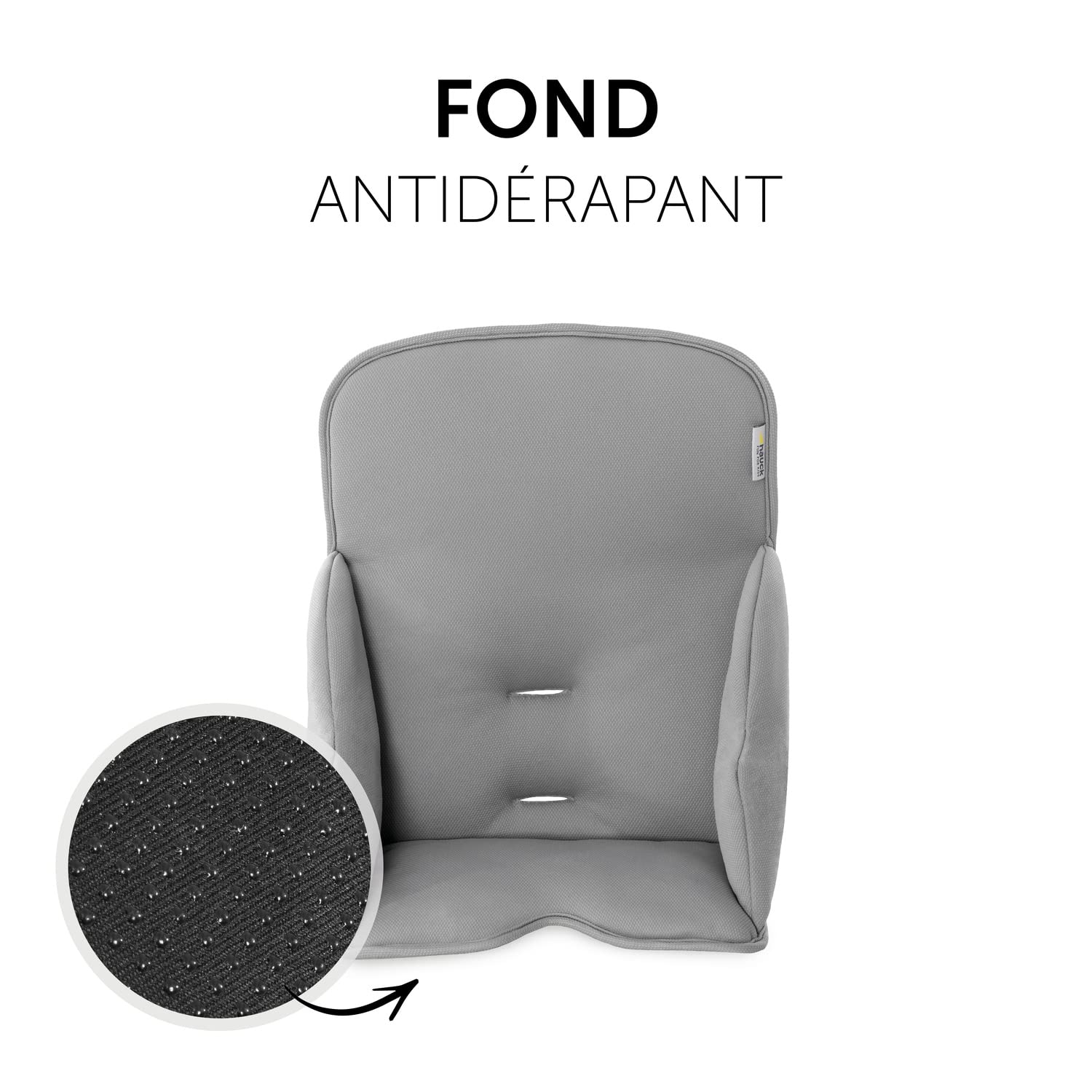 Hauck Coussin Bébé Assis Pour Réducteur Chaise Haute Alpha+, Beta+ Et Arketa – OEKO-TEX, Lavable Et Confortable, Gris Foncé