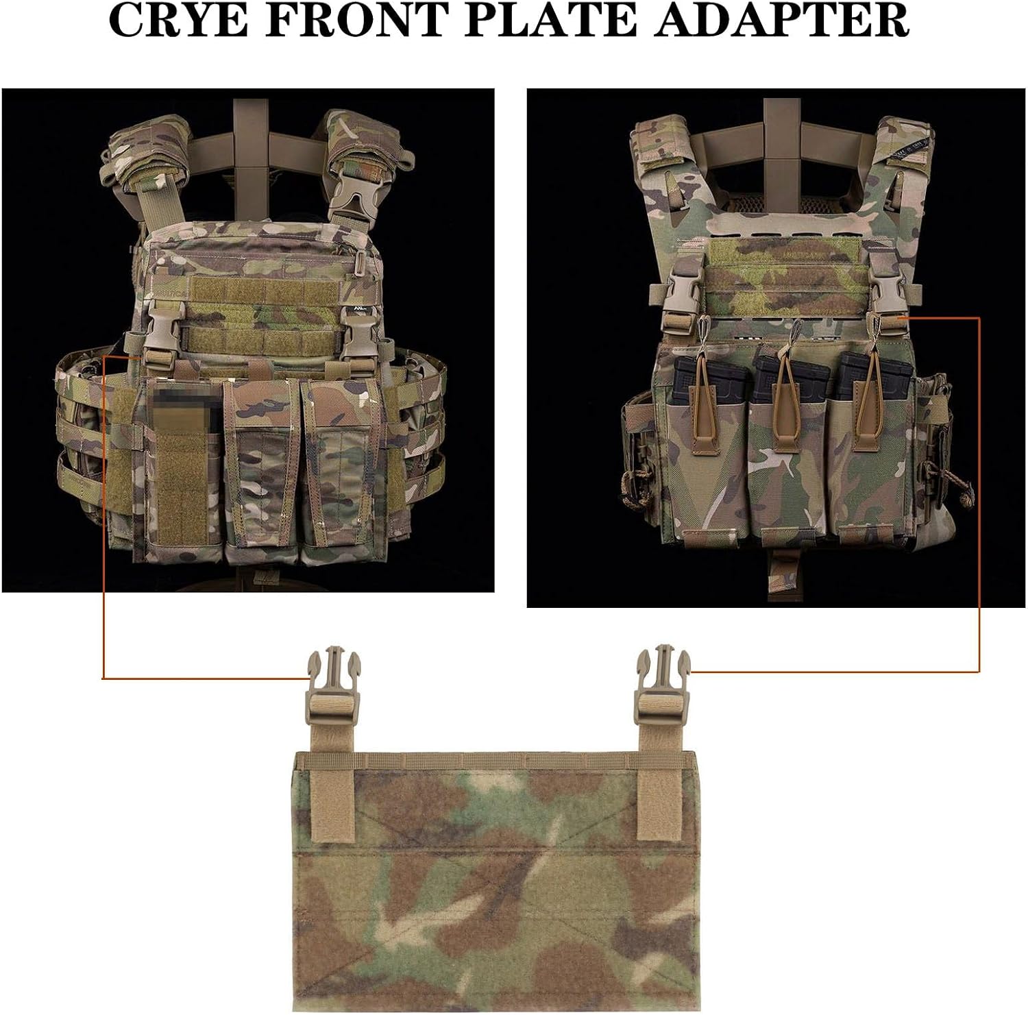 Loop Mounting Placard Platform Tactical Vest Expansion Panel with Hook Backing