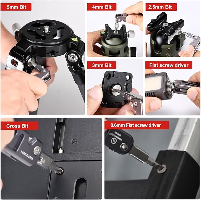 Kit de Herramientas Plegable SUNWAYFOTO DW-02+ con Llaves Hex y Destornilladores miniatura 5
