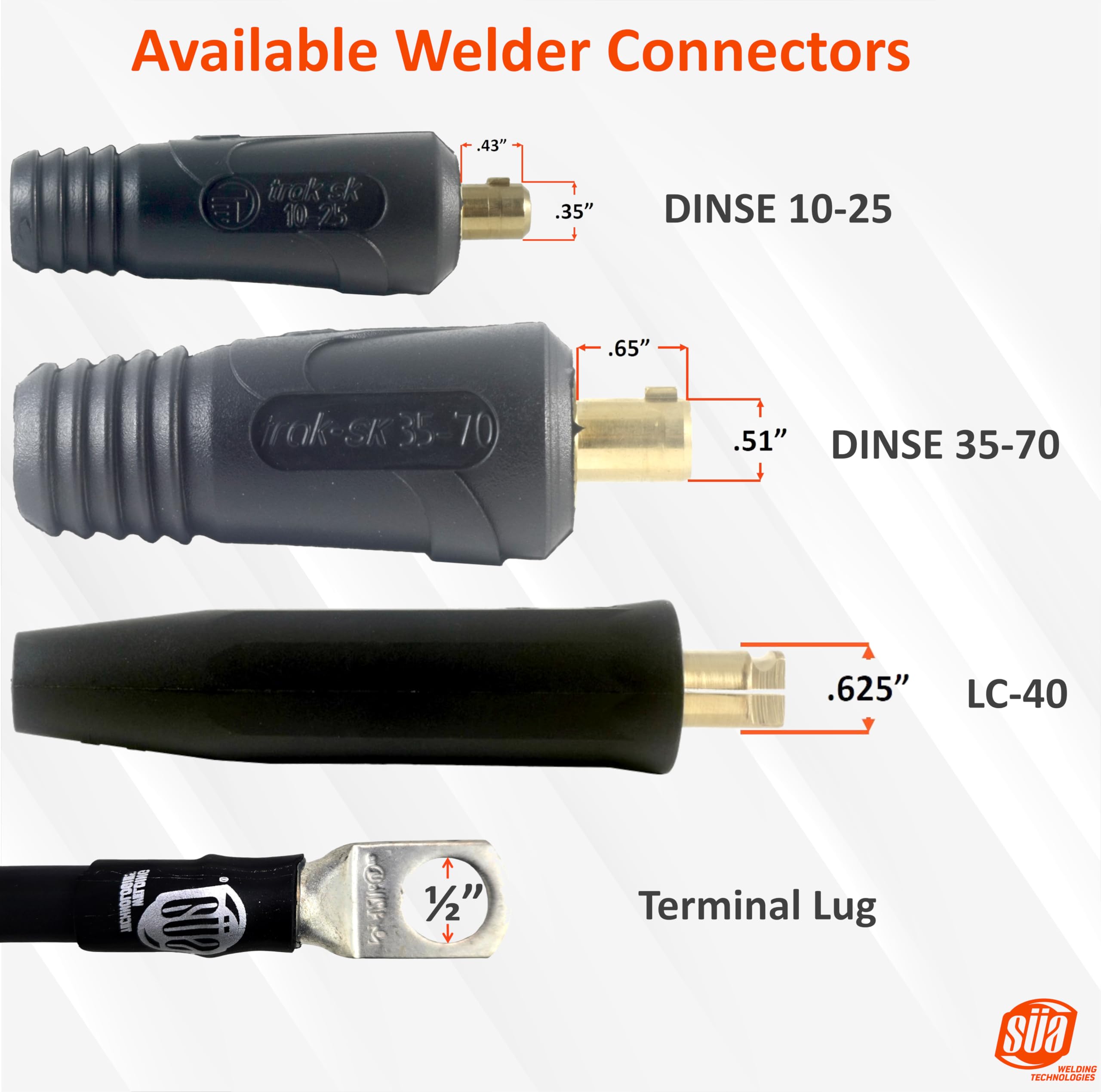 Abrazadera de suelo de soldadura de 200 Amp – cable #2 AWG