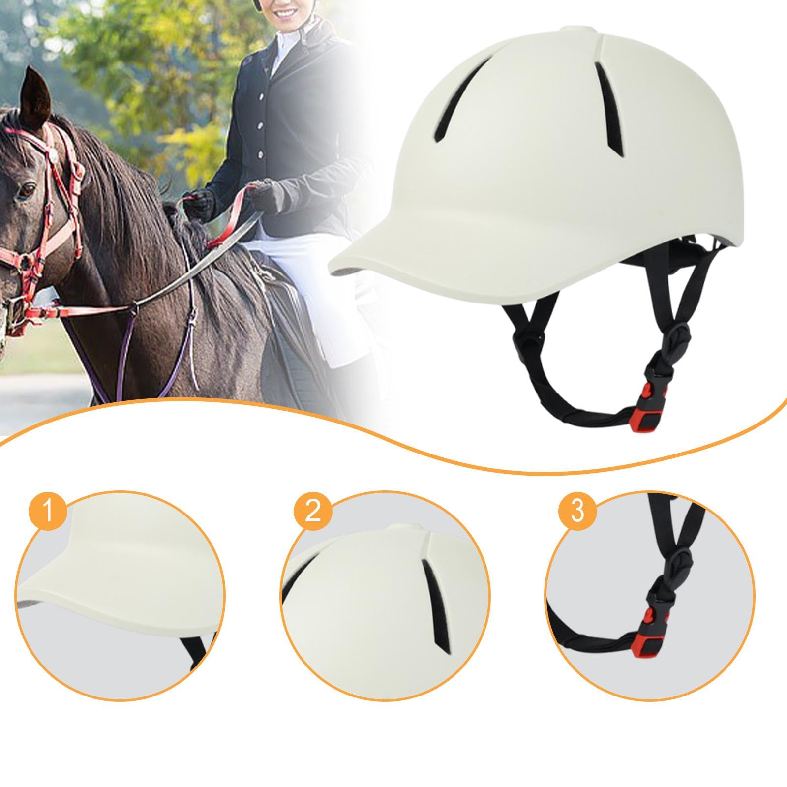 Casco Ecuestre de para Equitación con Protección Resistente y Ventilación Ajustable Fabricado en PC Adecuado para Ciclismo Senderismo y
