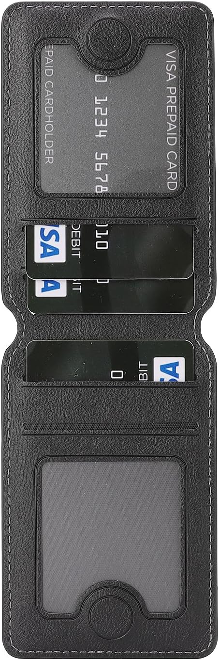 for Ultra-Thin Phone case Companion, Magnetic Card Holder Stand, PU Leather, Flexible Ring, Multiple Stand Modes, 5-Card Slots，Fits iPhone17/16/15/14/13/12 Series (Black) - Image 6