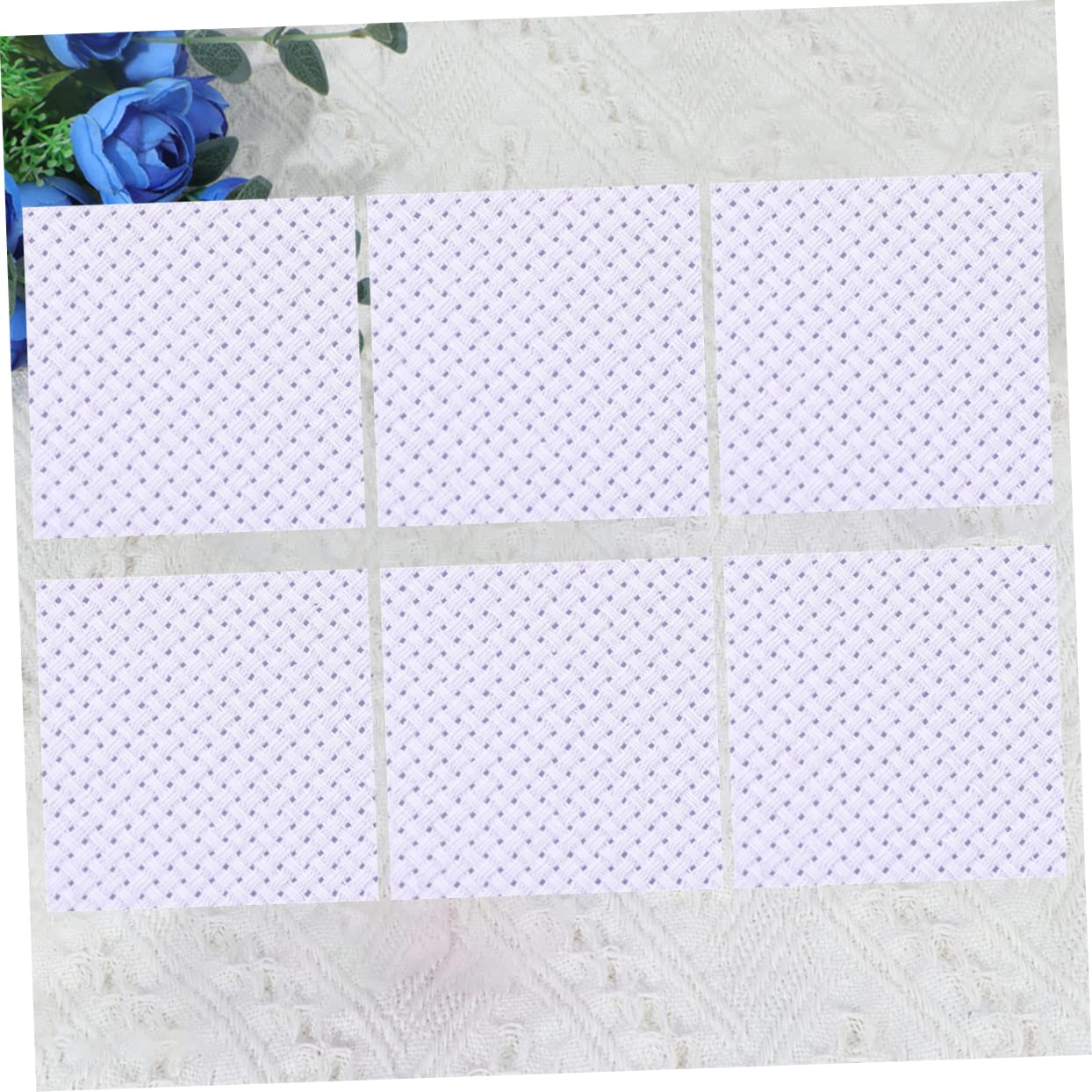 Veemoon 6pcs Cotton Embroidery Fabric Quarters DIY Cross-Stitch Cloth Linen Fabric for Beginners Embroidery Kit