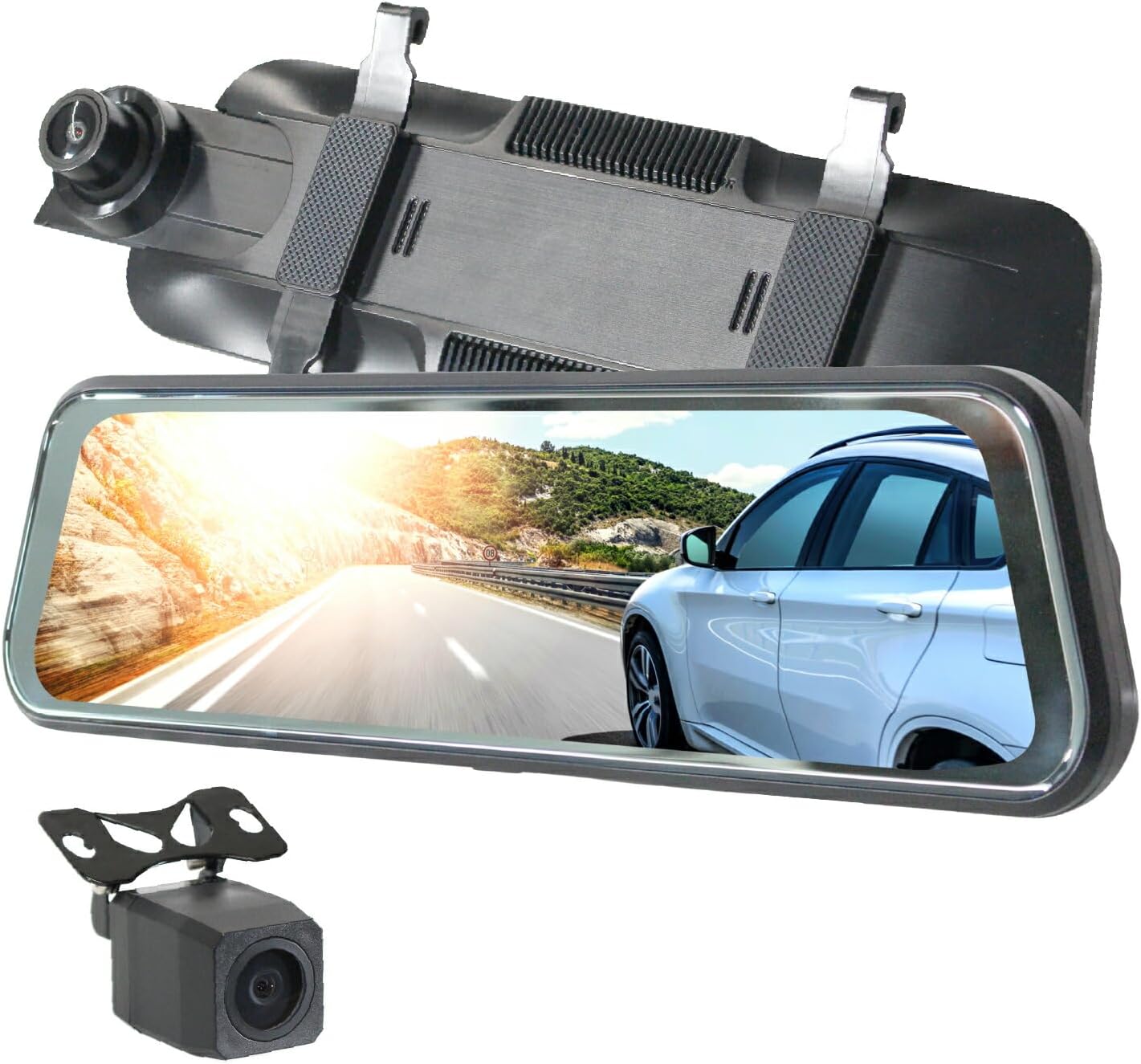 ベストアンサー 9.66インチ ドライブレコーダー ドラレコ 前後 日本語説明書付 カメラ ミラー一体型 ミラー型 タッチパネル ルームミラー 12V 24V ミラー 通常 SDなし