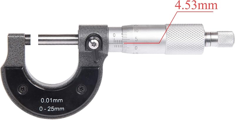 Beslands Mikrométer 0-25mm Mérőcsavar 0.01mm Pontosság Metrikus