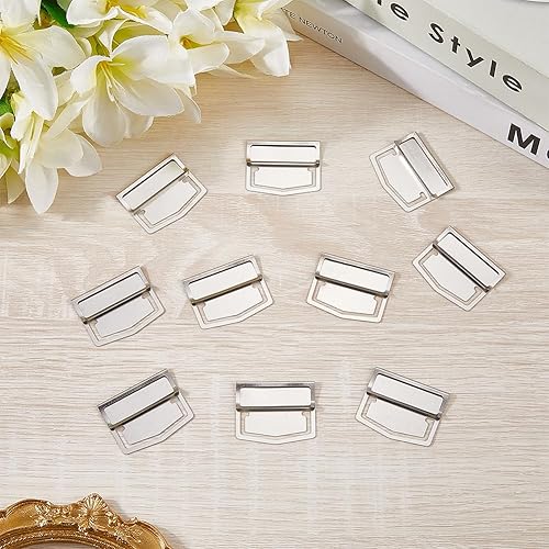 Miniatura 3 de CRASPIRE 14 pestañas de índice de metal con clip de página de libro de 1.1 x 1.4 pulgadas, de acero inoxidable plateado, retro, marcadores de línea,