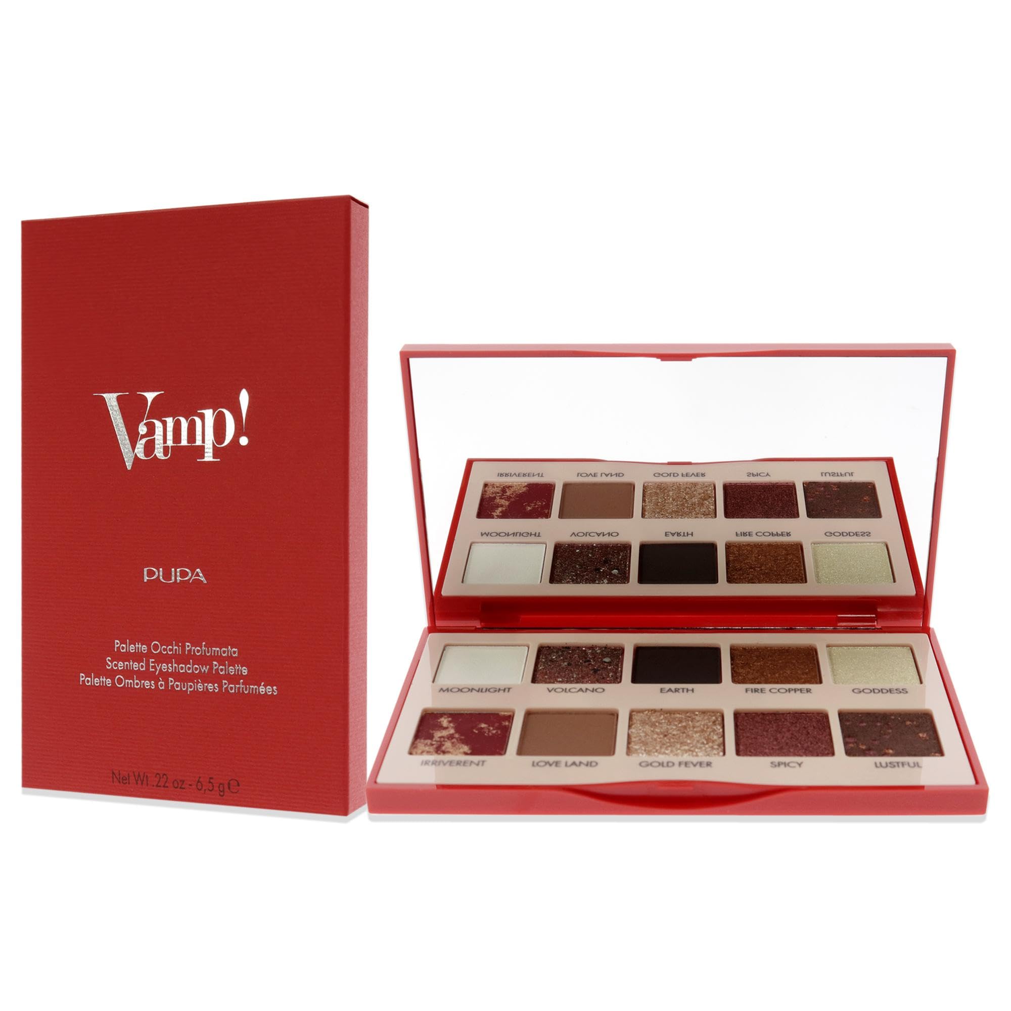 Pupa Milano Vamp! Scented Eye Palette - 001 Irriverent Red For Women 0.22 oz Eye Shadow