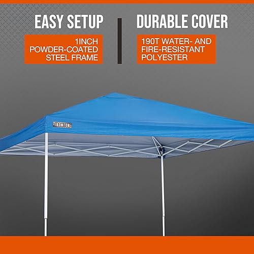 Miniatura 3 de Ironton Toldo instantáneo, 10 pies x 10 pies, pierna recta, azul marino