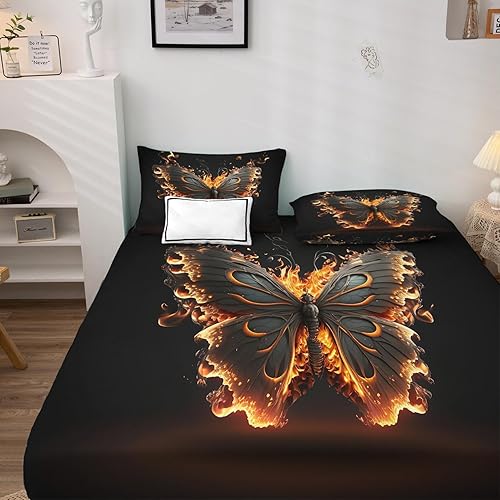 Miniatura 10 de zcsm Juego de sábanas de pulpo tamaño Queen, sábanas Kraken, microfibra suave, bolsillo profundo, sábanas y fundas de almohada estampadas sin