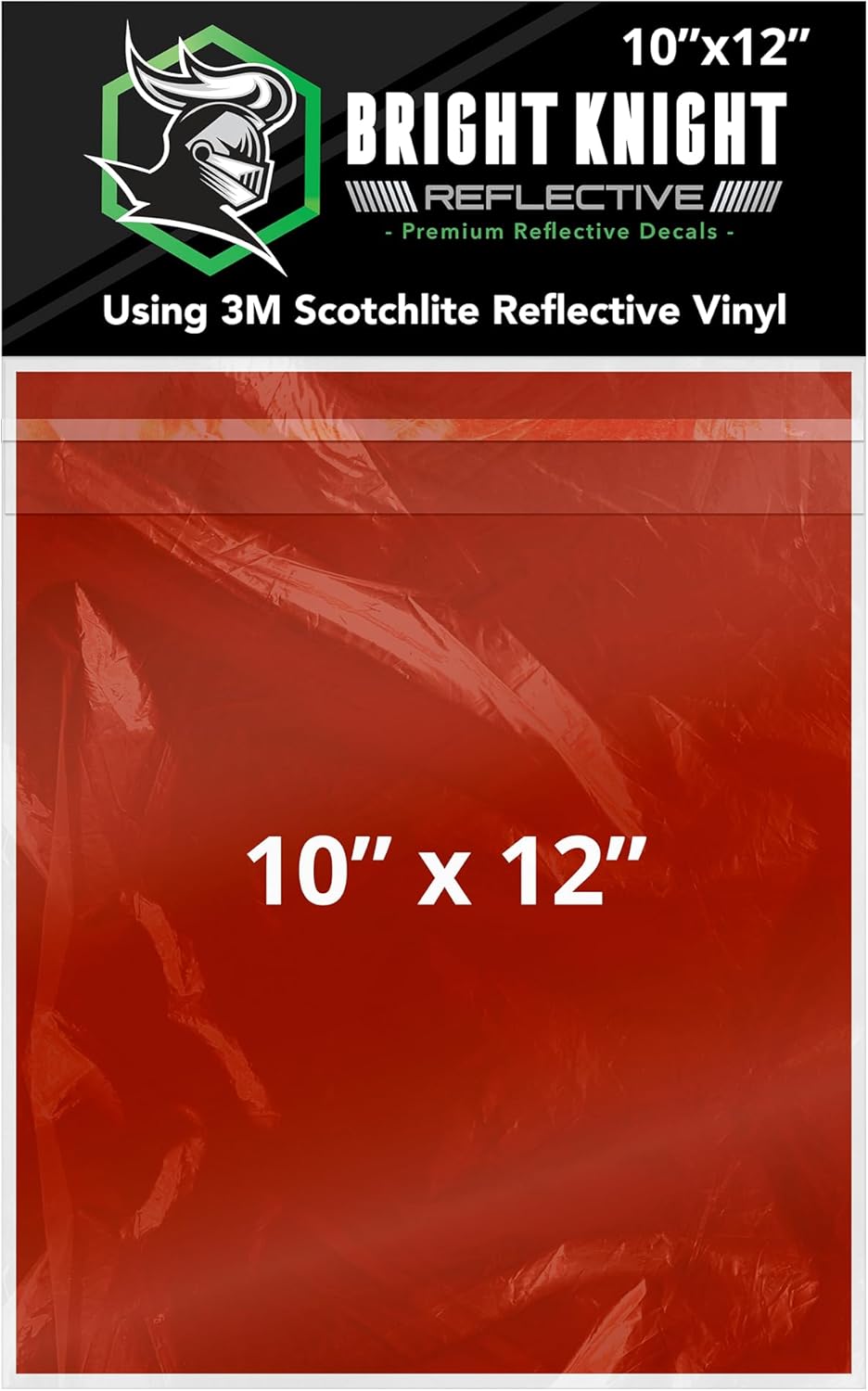 Red Reflective Tape Motorcycle Helmet Stickers 10x12. Made