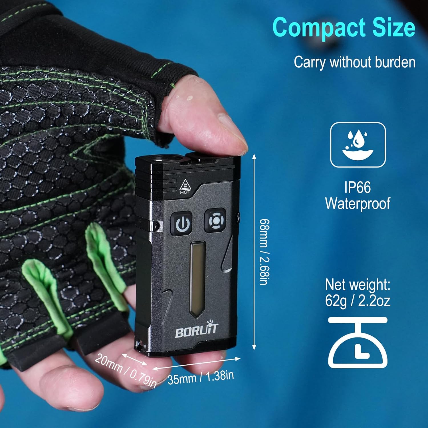 BORUIT EV10 Compact Size and IP66 Waterproof Rating