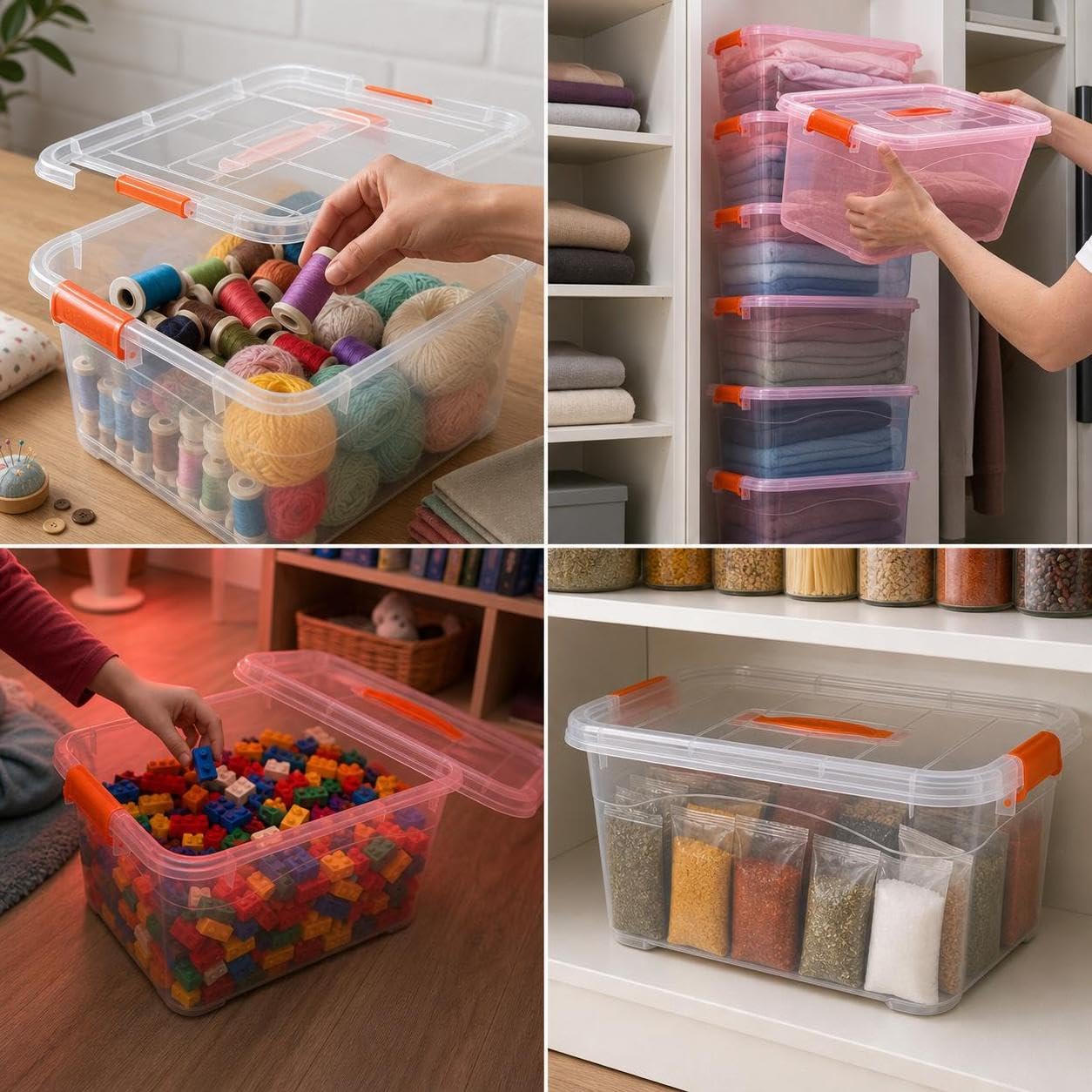 Aufbewahrungsbox aus PP-, color to 4, Extra Groß, ohne Rollen