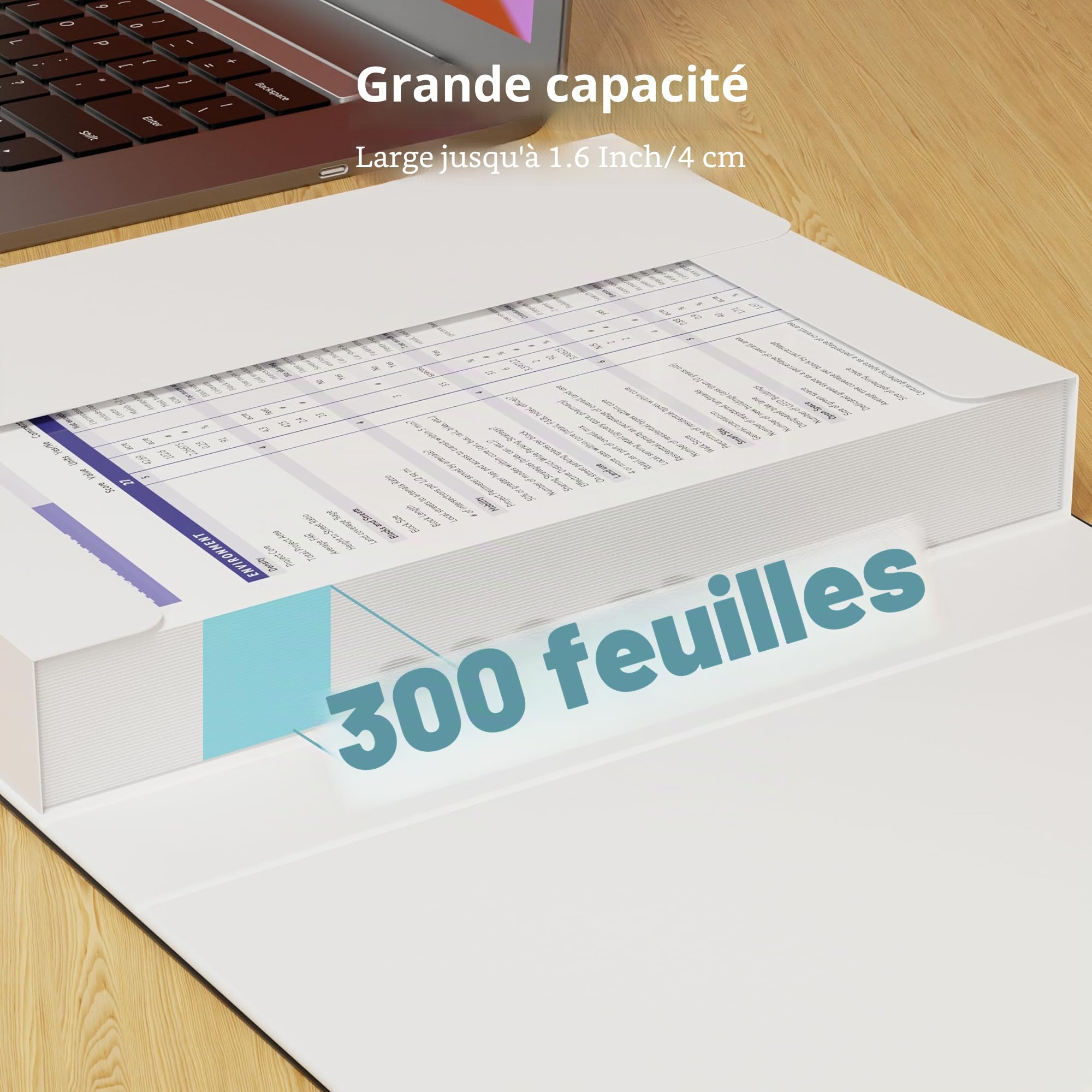 JiaWei Lot de 3 Boîtes de classement avec Couvercle Magnétique, dos de 40 mm, en Carton Extra Fort de 1800 g/m² avec étiquettes remplaçables pour DIN A4 - Noir
