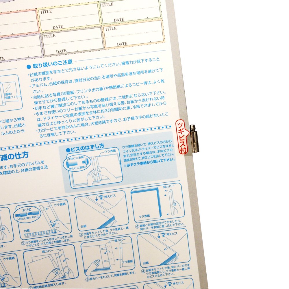 Amazon.co.jp: 100年台紙 フリー替台紙 ビス式・A4サイズ アイボリー