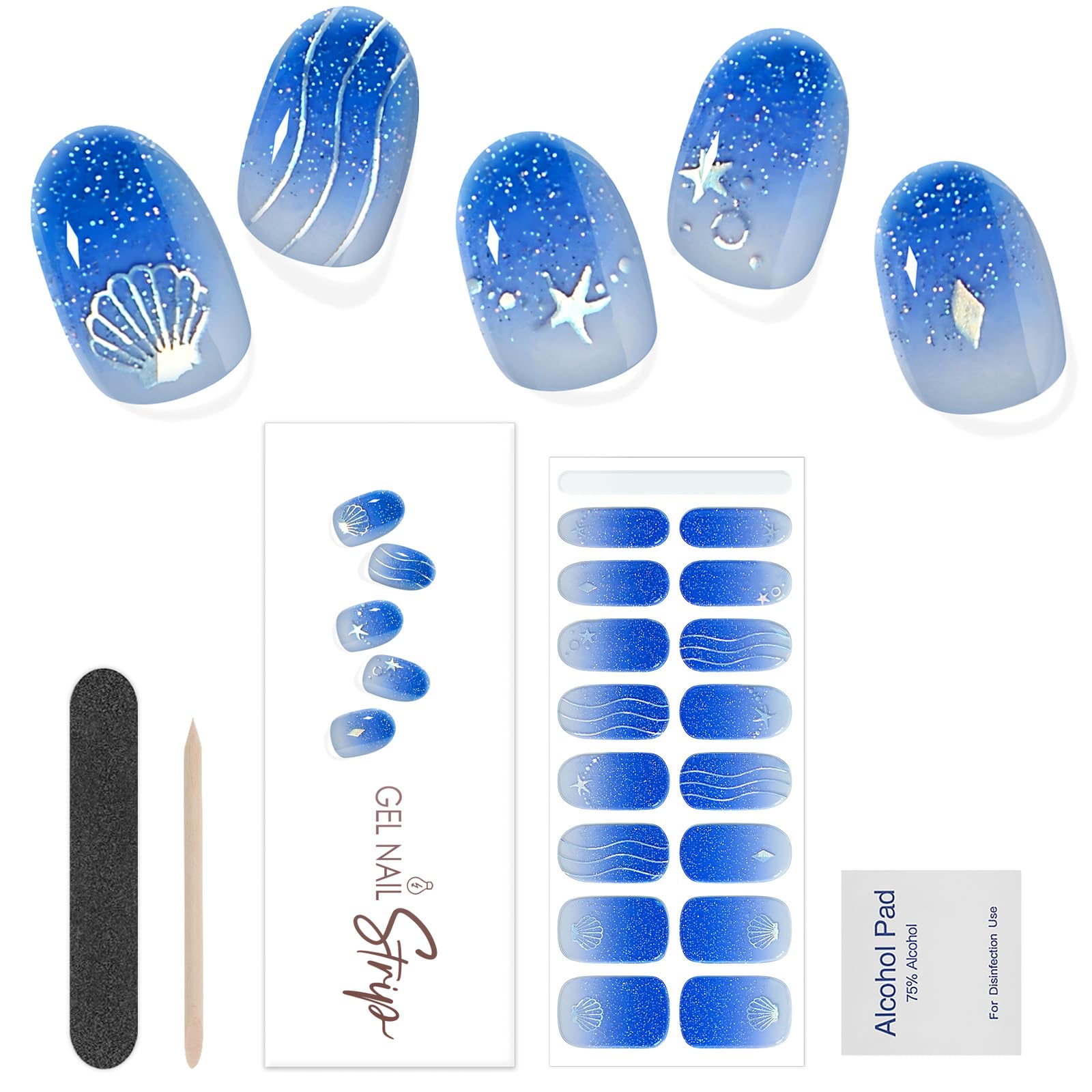 Amazon.co.jp: Chisafly ジェルネイルシール 夏 硬化タイプ ネイル