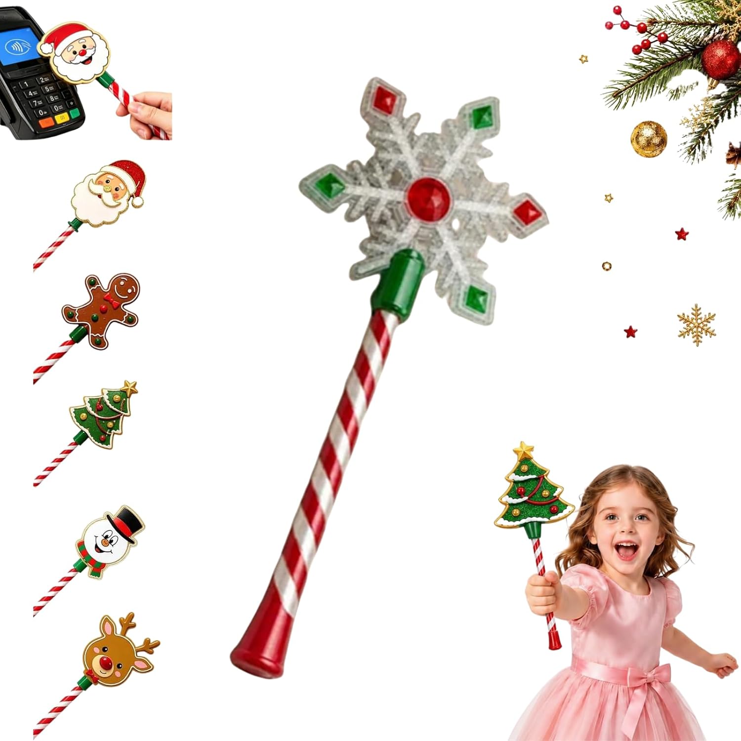 Credit Card Wand, Christmas Payment Magic Wand Tap to Pay Card Holder (#G)