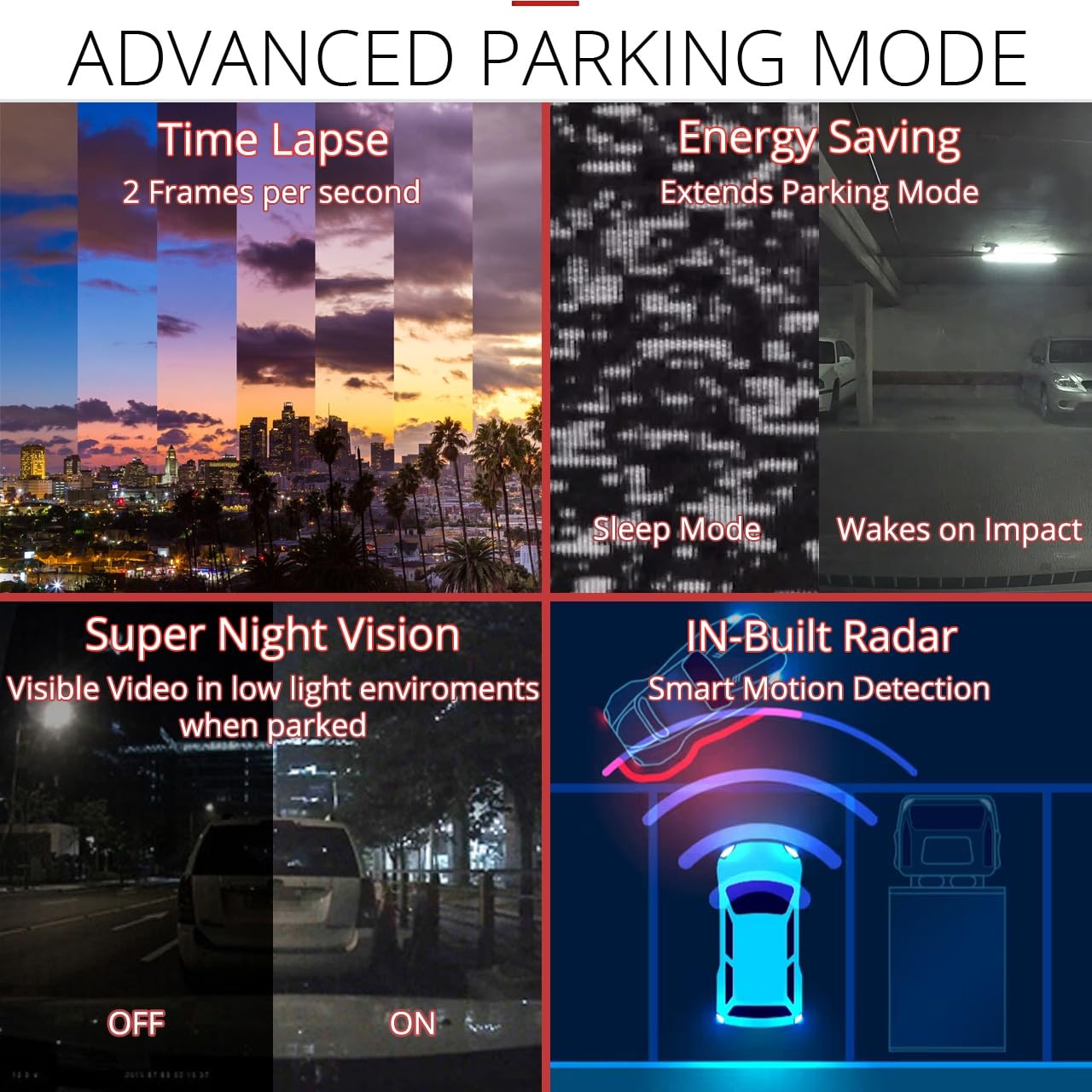 Thinkware U3000 PRO Dash Cam – Telecamera anteriore 4K UHD 2160p e 2K QHD posteriore – GPS integrato, super visione notturna 4.0, cavo hardwire per modalità di parcheggio radar sicuro della batteria