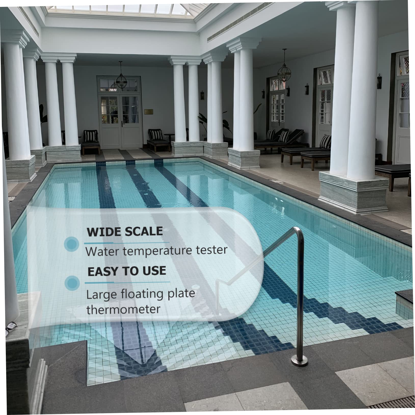 Milisten 1pezzi Termometro Galleggiante Per Piscina Tester Della Temperatura Acqua Realizzato in Inossidabile e Plastica Di Buona Qualità e Display Ampio