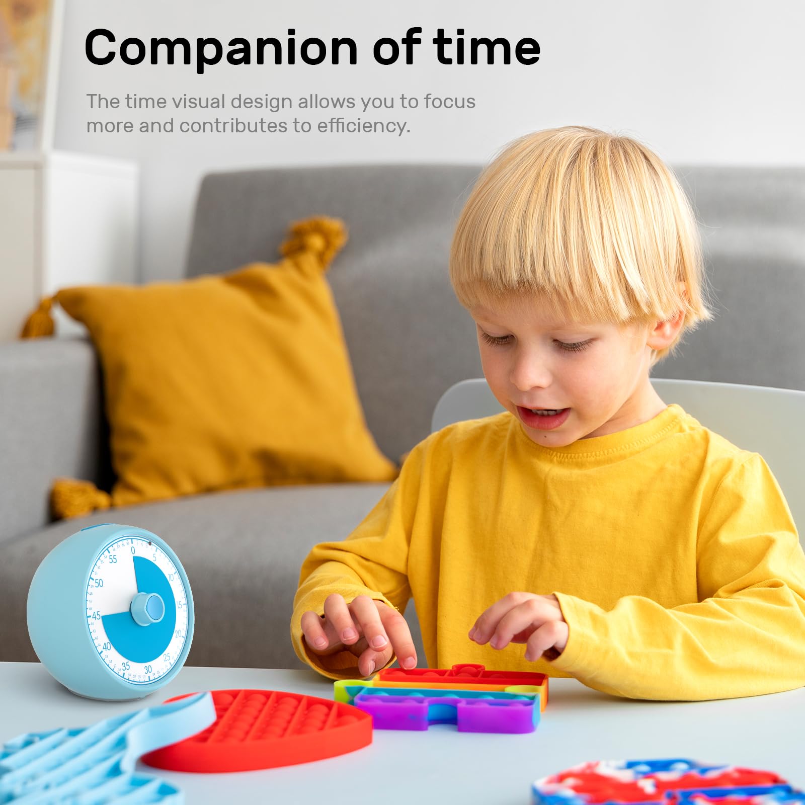 Conchstar Visual Timer for Kids, Silent Timer Analog 60-Minute Countdown for Classroom Learning Teachers - Image 4