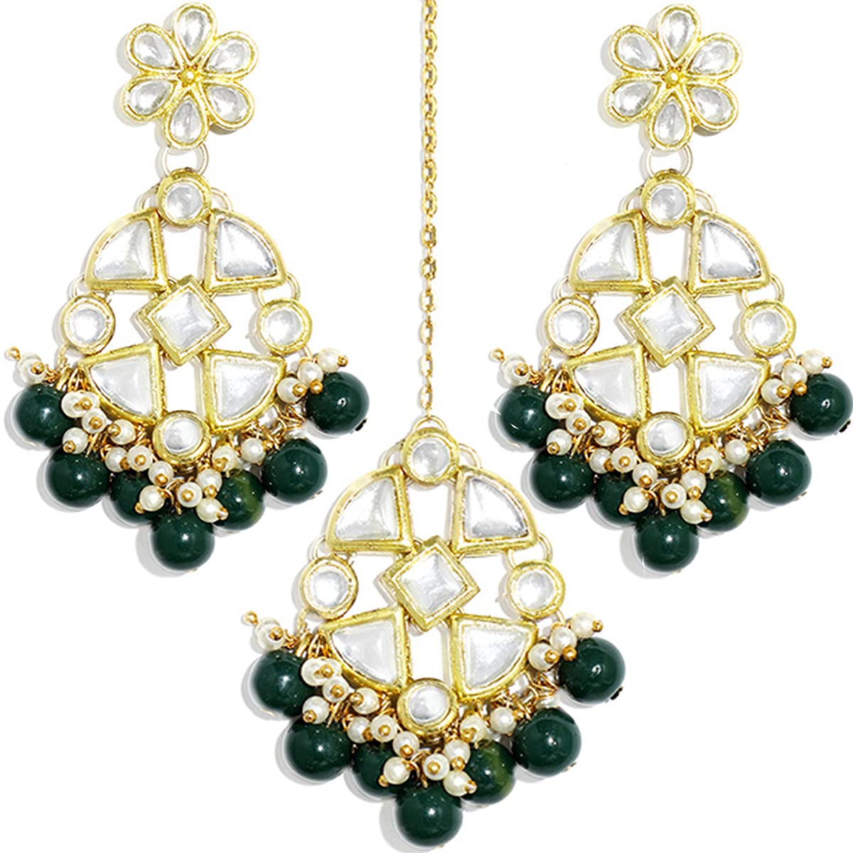 KaratcartAlloy With Kundan Traditional Earrings For Women