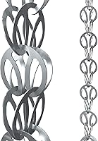 Vista 16 de Rain Chains Direct - Cadena de lluvia moderna en bucle - 8.5 pies - Aluminio negro resistente con recubrimiento en polvo - Cadenas de lluvia premium