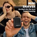 VIKICON® Des ombres pour les hommes : 2 IN 1 Razeur électrique portable pour le rasage du visage et de la barbe avec double lame flottante - Mini Razor pour les voyages & Utilisation à domicile - IPX7 imperméable USB-C Rechargeable rapidement - noir