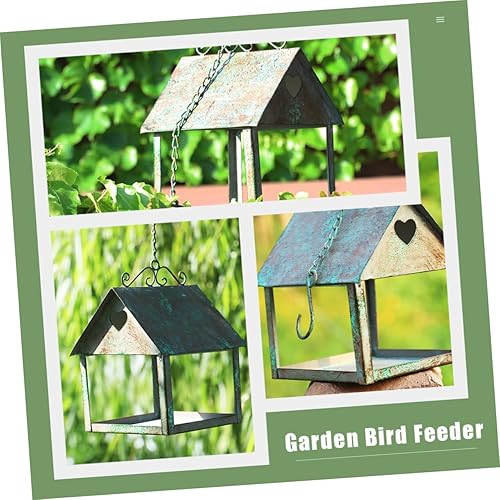 Miniatura 6 de Happyyami Alimentador retro para alimentos, decoración de ardilla, comederos para pájaros para exteriores, bienvenida, casa de pájaros, comedero