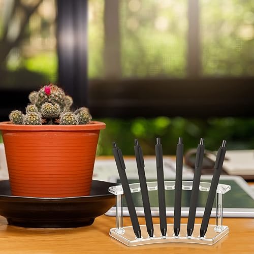 Miniatura 4 de Tatuo 24 soportes de plástico para bolígrafos, 6 ranuras, soporte de exhibición para bolígrafos, soporte para lápices y soportes para bolígrafos,