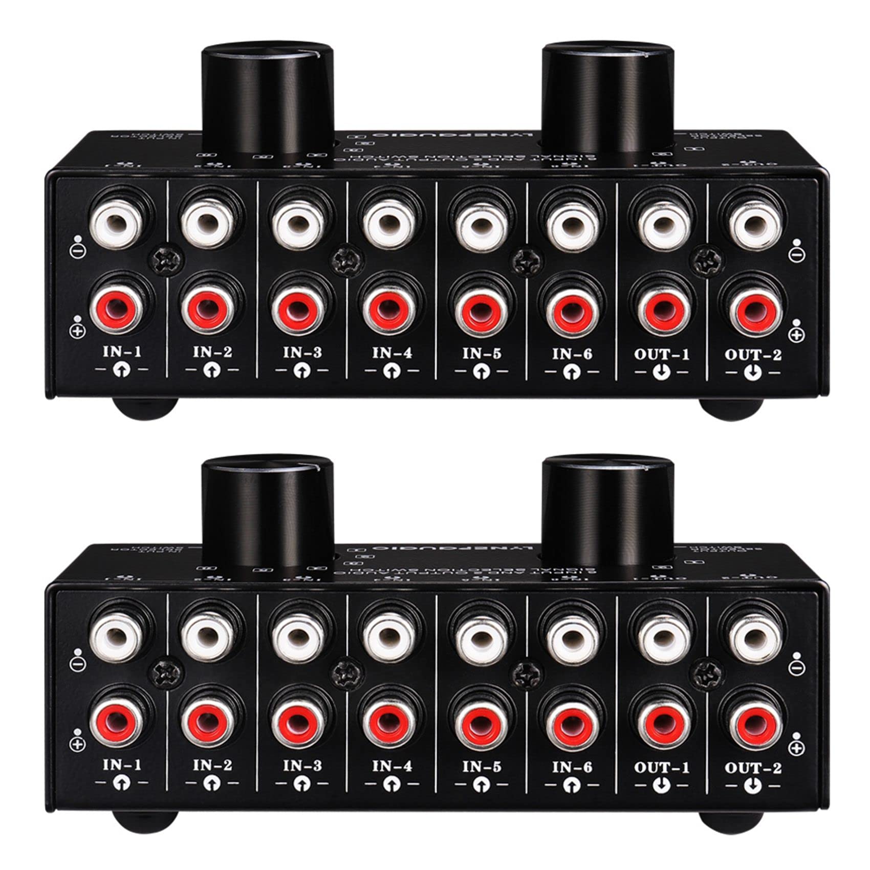 DAZLOR 2 interruttori 6 2 Out o 2 6 Out cuffie switch altoparlante stereo segnale selezione switcher interfaccia accetta il design RCA switch manuale