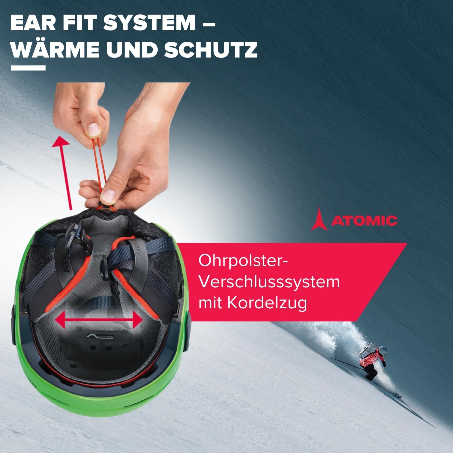 ATOMIC SAVOR VISOR JR Skihelm mit Visier - Für Kinder & Jugendliche - Max. Stoßdämpfung - Active Aircon Belüftung - Brille mit High End-Verspiegelung