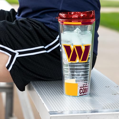 Miniatura 227 de Rico Industries NFL - Vaso clásico de fútbol americano de doble pared, 16 oz o 20 onzas, tapa W