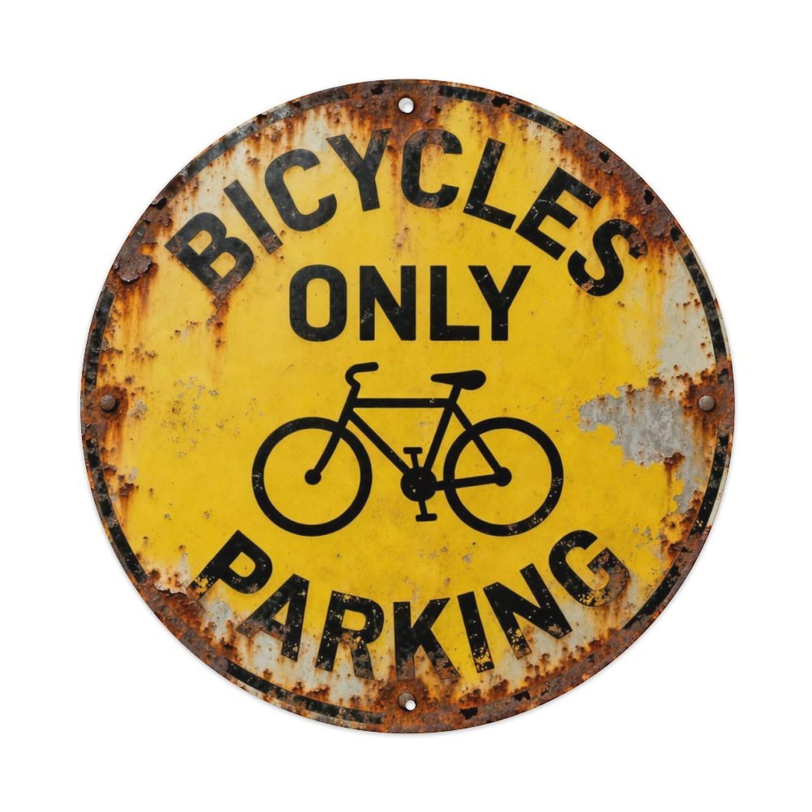 BICYCLES ONLY PARKING Metal Tin Sign Plaque