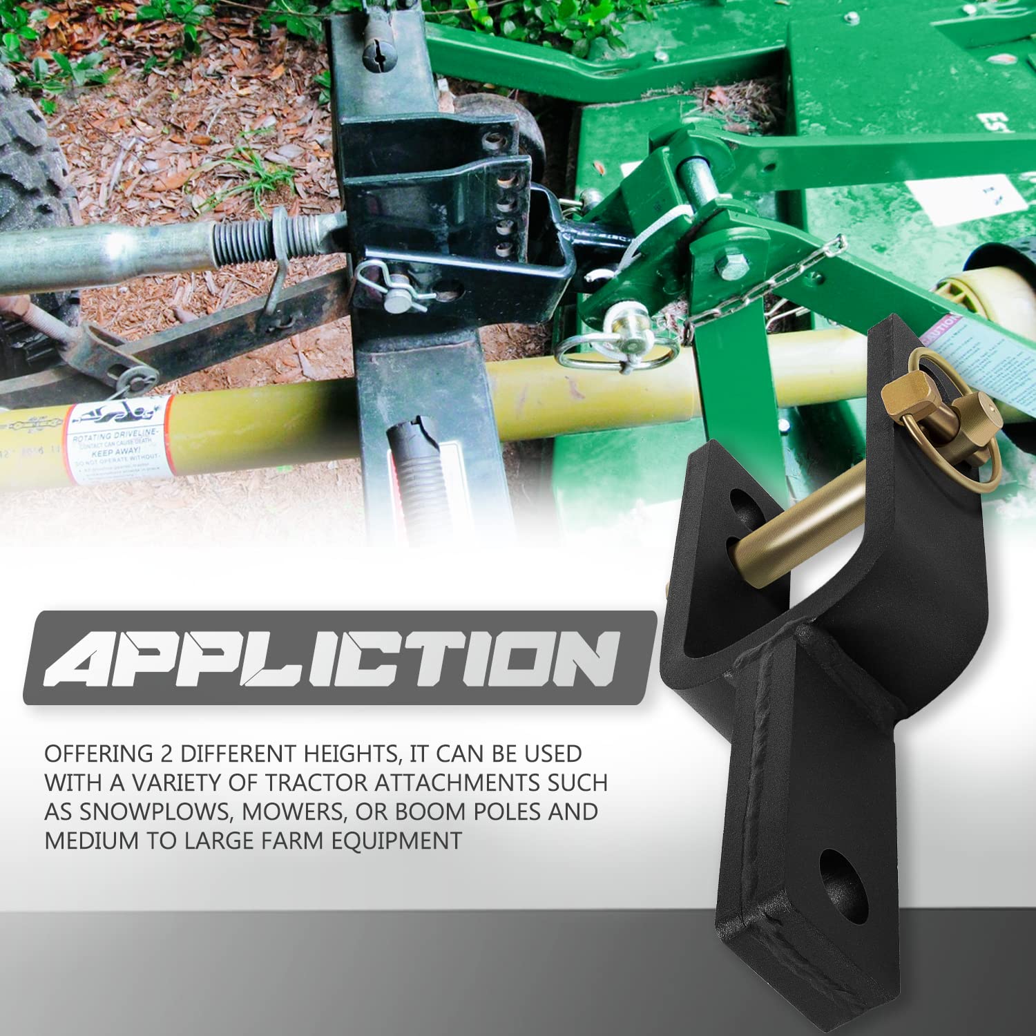 Camoo Adaptateur d'attelage Rapide Polyvalent utilisé pour régler Les mouvements du Support de maillon supérieur adapté à la catégorie 1, attelage Rapide à 3 Points