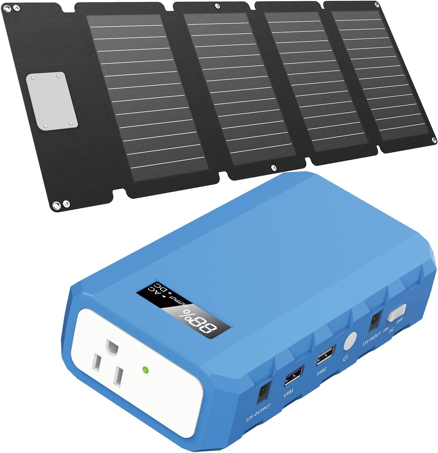 powkey 24,000mAh Portable Power Bank with 40W Solar Panel