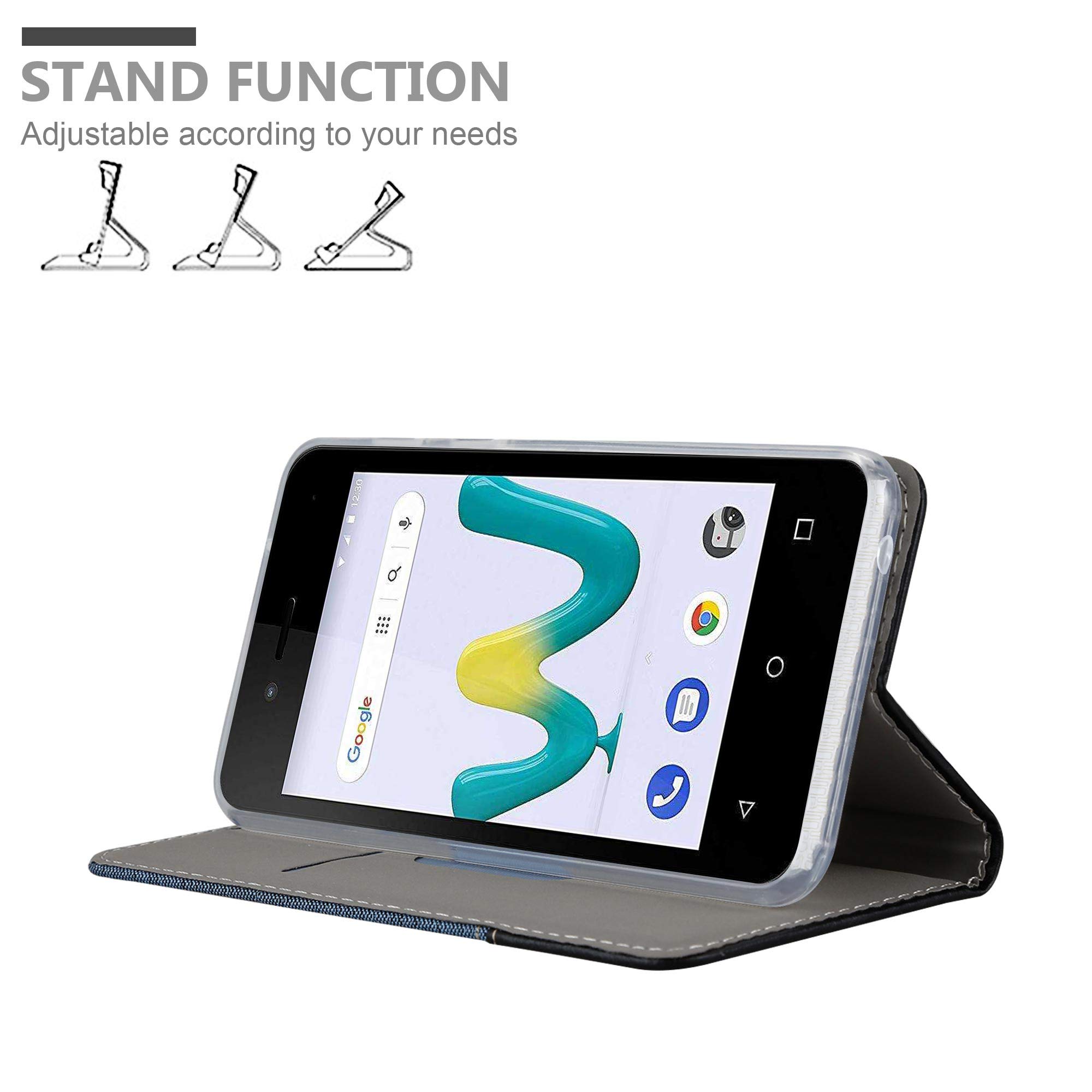 Cadorabo Custodia Libro per WIKO SUNNY 3 in BRUNO CAFÉ