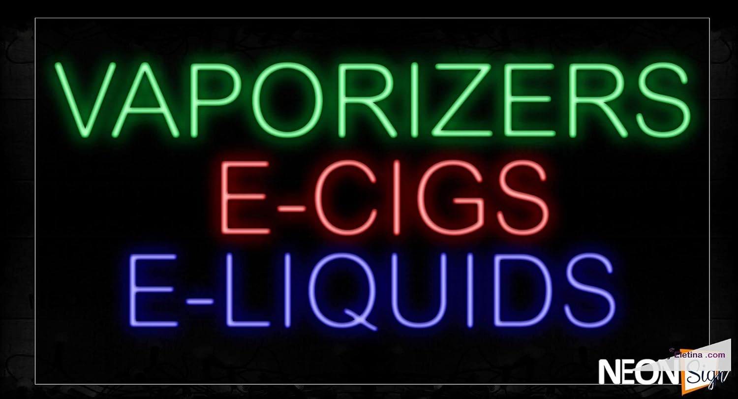 Real Neon Glass Tubes Vaporizers Ecigs Eliquids Sign Handmade Lamp Neon Signs For Wall Decor