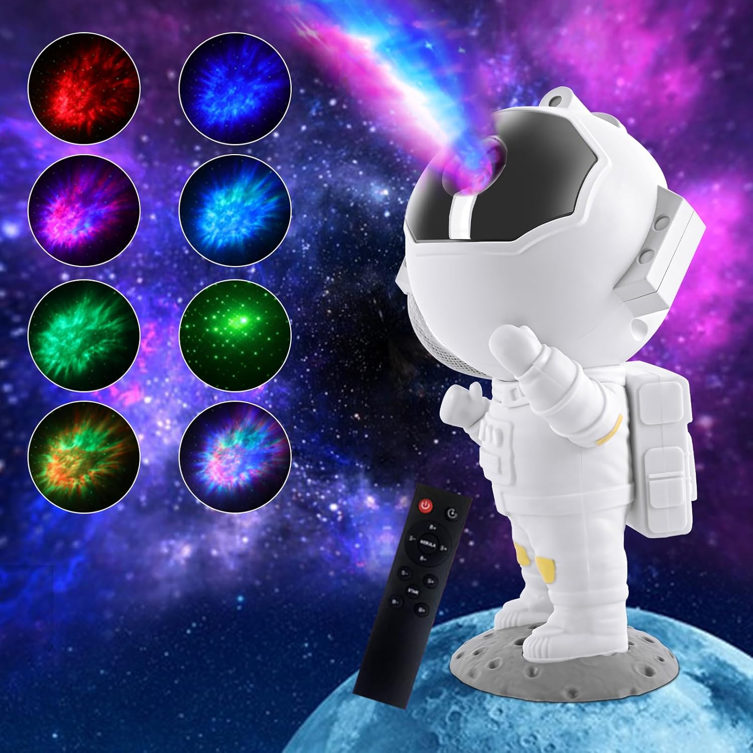Astronaut Galaxy Projector, Star Projector Galaxy Light Projector for Bedroom, Nebula Projector 360° Adjustable with Timer and Remote, Night Light Projector for Birthday, Game, Party, Room Decor