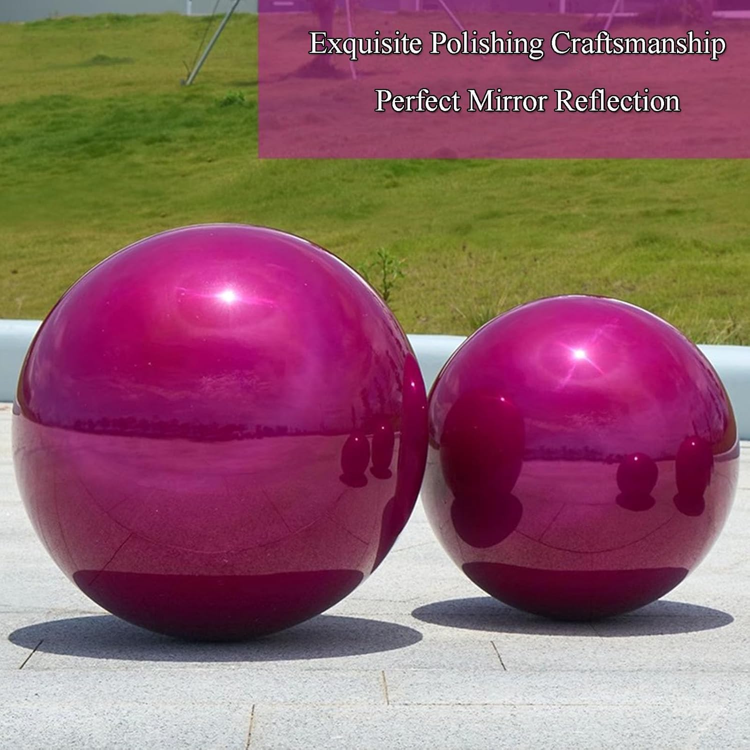 Decorative Garden Gazing Ball, Home Garden Gazing Globe Mirror Balls, Polished Stainless Steel Shiny Sphere, Ideal As a Housewarming Gift (Dia:30cm/12 inches)