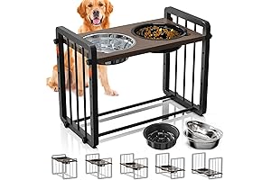 Elevated Dog Bowls for Large Breed: Upgrade Raised & Adjustable Slow Feeder Dog Bowl Stand