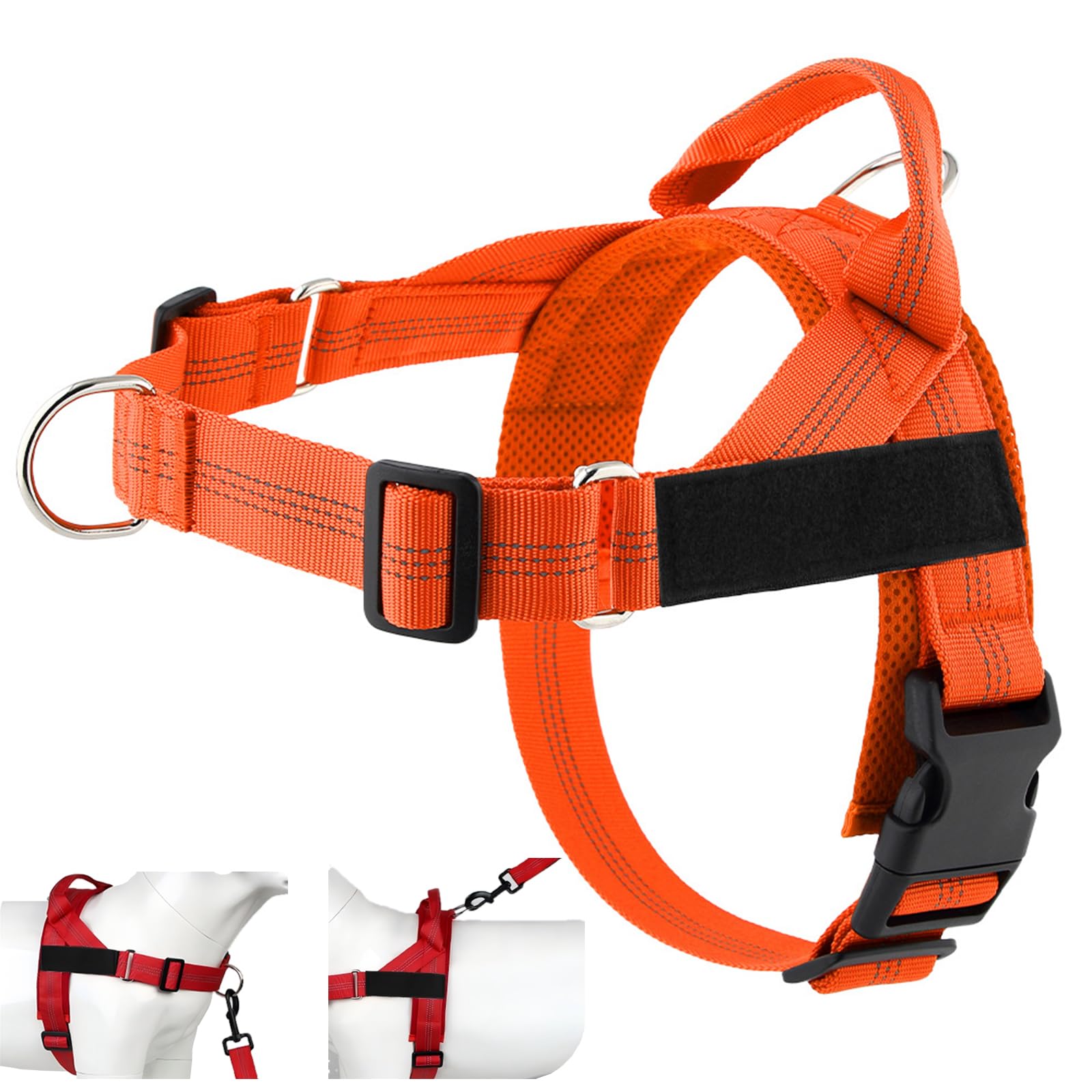 ParoPet No Pull Dog Harness (Orange, XL)