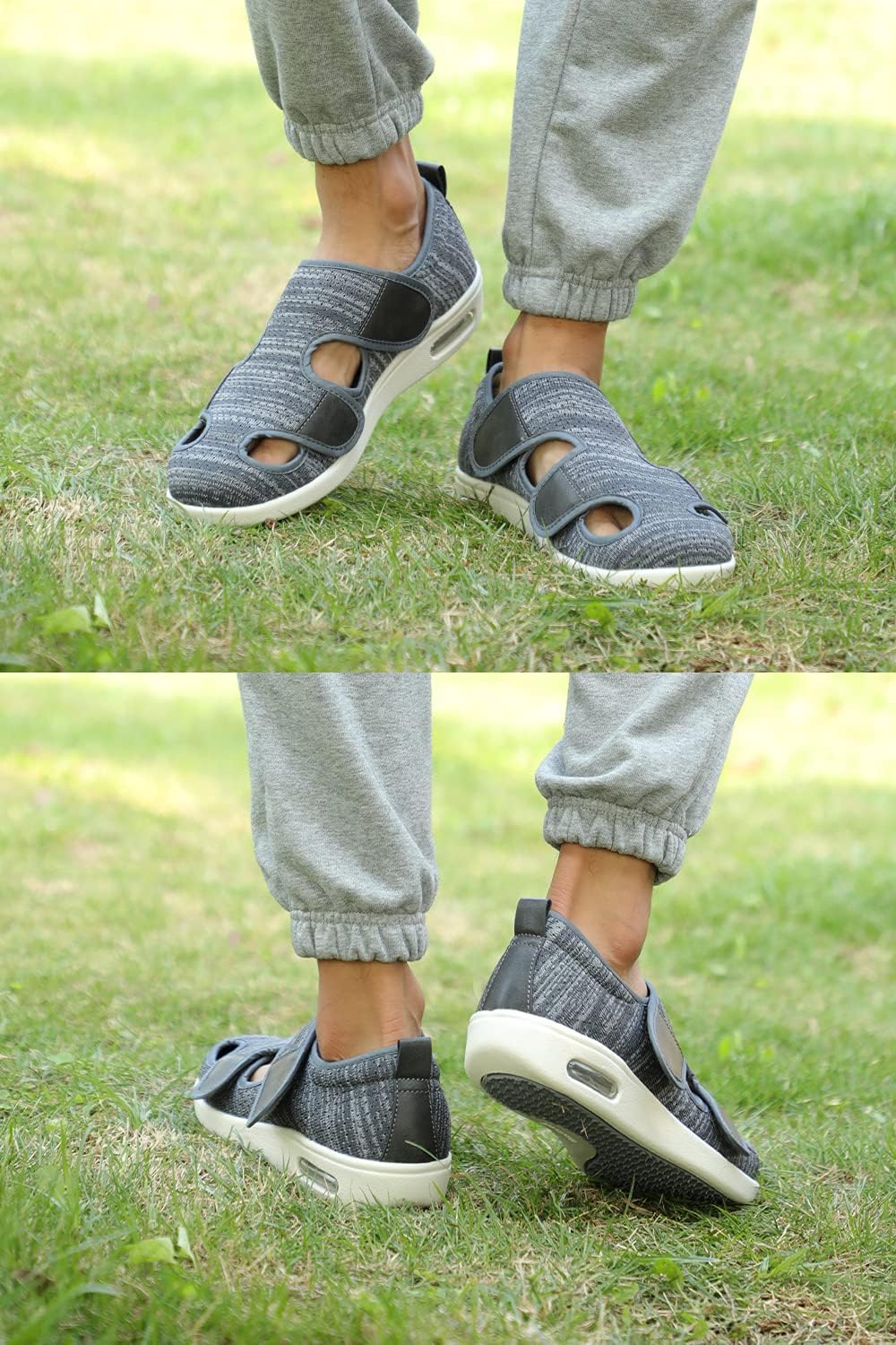 ZUMEIJIA Women's Diabetic Shoes for Women Casual Adjustable Walking Shoes Wide Shoes for Elderly Swollen Feet Non-Slip Air Cushion Bottom Fattening and Widening - Image 6