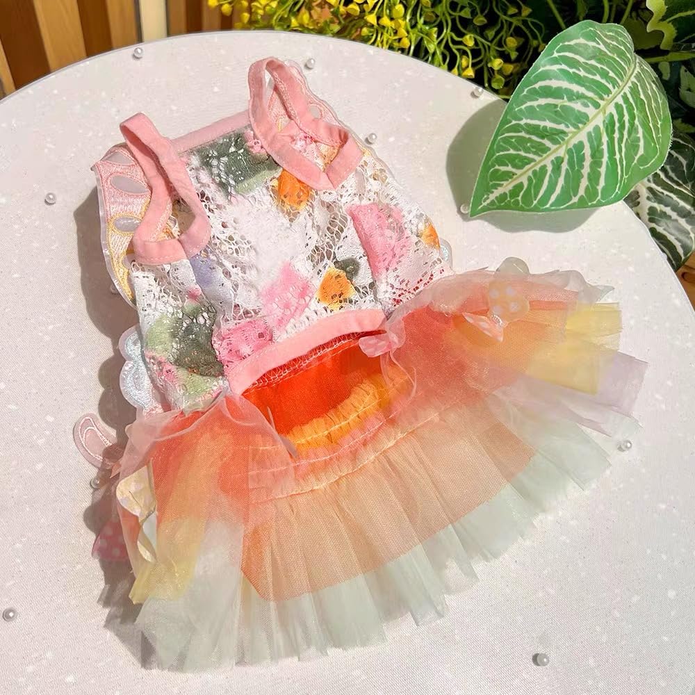 Robe de princesse papillon avec jupe tutu multicouche pour chiens de petite et moyenne taille, XXXL