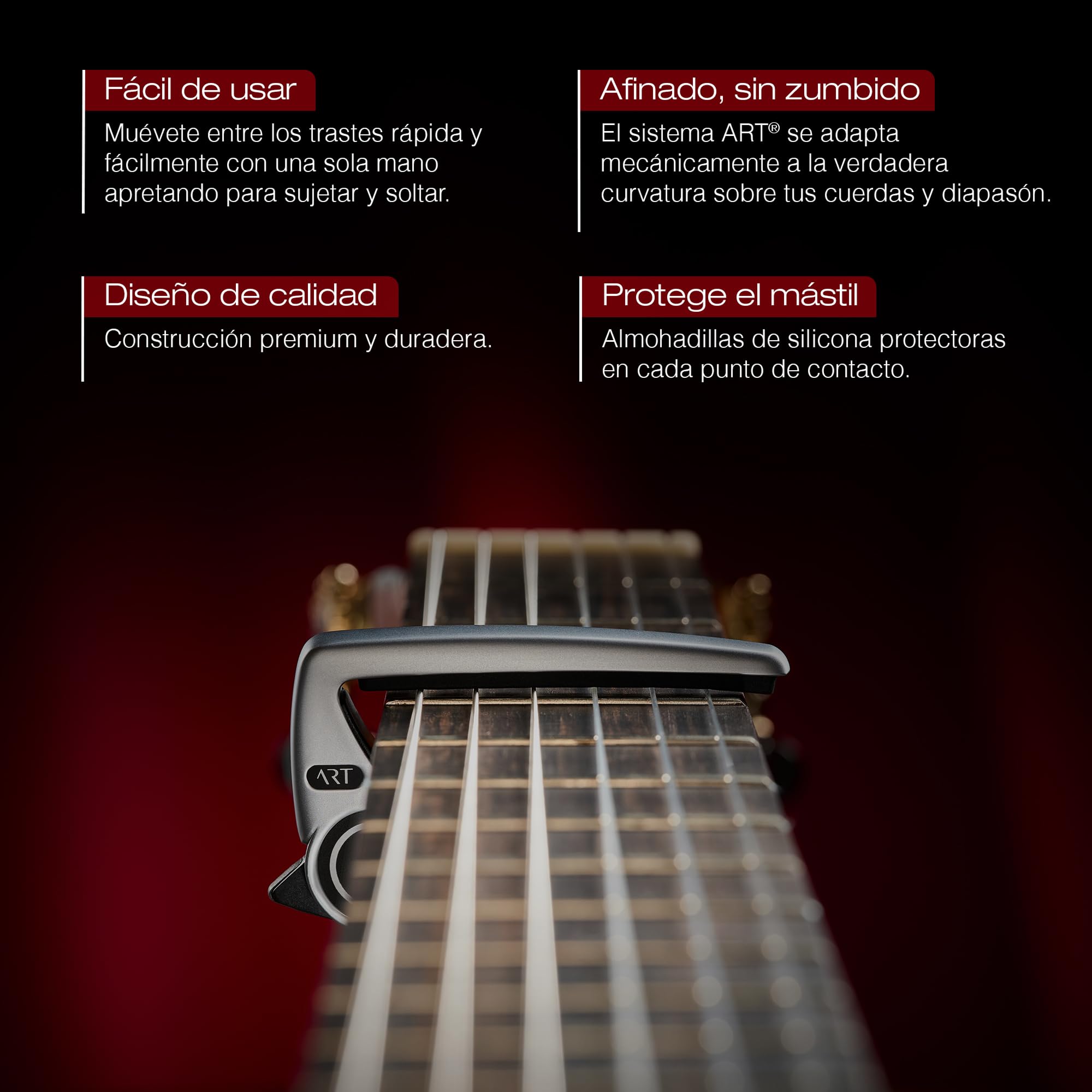 G7th Performance 3 Capo Guitarra Clásica Cromo – Control de Tensión Revolucionario – Tecnología de Radio Adaptativo (ART) – El Capo de Guitarra Galardonado – Diseñado en el Reino Unido