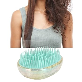 Amazon | 卵型ヘアブラシ、頭皮マッサージャーブラシウェット