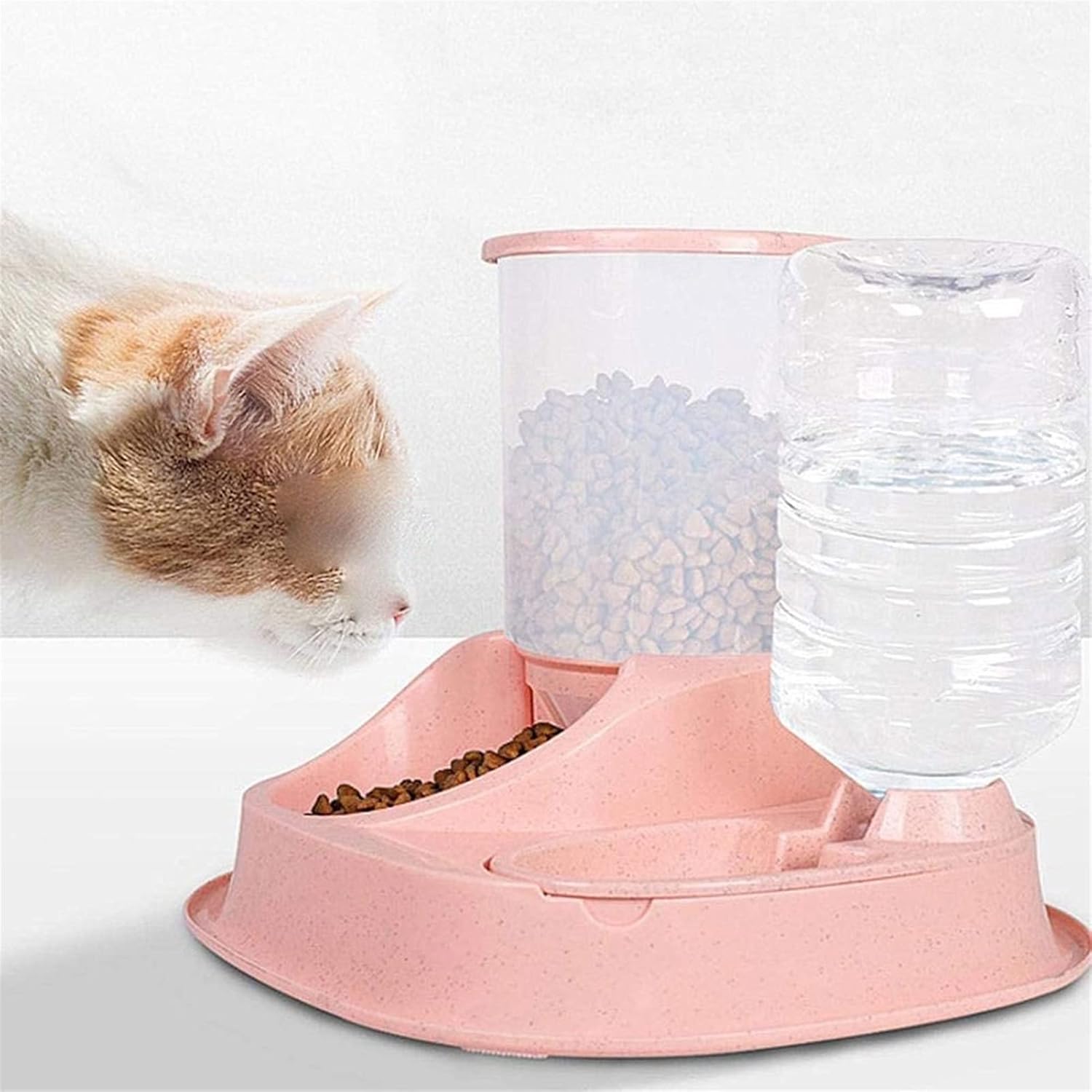 Automatic Cat Feeder Pet Feeder Food Dispenser for Cat Small Dog with Two-Way Splitter and Double Bowls up to 6 Meals with Portion Control